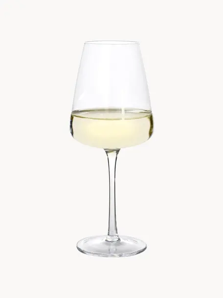 Copas de vino blanco de vidrio sopladas artesanalmente Ellery, 4 uds., Vidrio, Transparente, Ø 9 x Al 21 cm