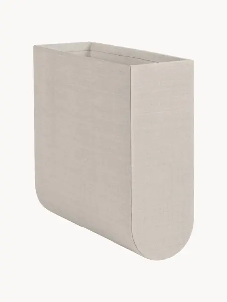 Caja artesanal Curved, Funda: 100% algodón, Estructura: cartón, Beige claro, An 12 x Al 33 cm