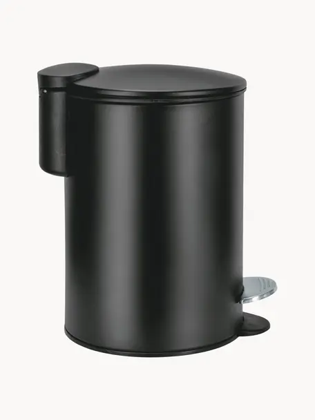 Papelera Silence, Metal pintado, Negro, 3 L