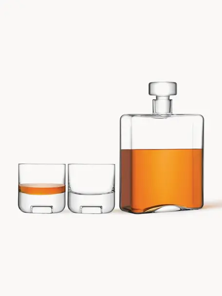 Set whisky Cask 3 pz, Vetro, Trasparente, Set in varie misure