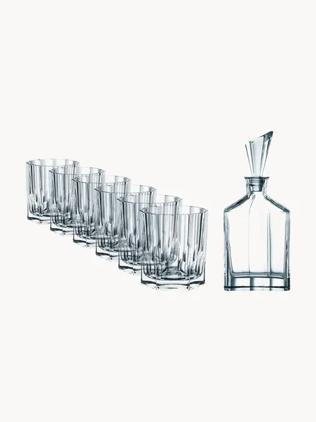 Whisky-Set Aspen, 7-tlg., Kristallglas, Transparent, Set mit verschiedenen Größen
