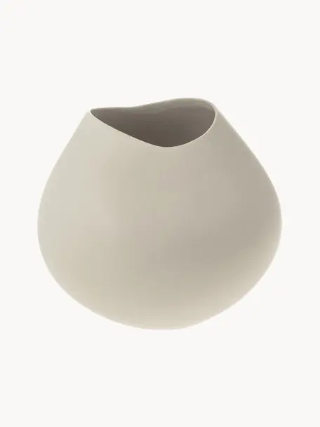 Vase design fait main grès cérame Opium, Grès cérame, Beige clair, Ø 29 x haut. 28 cm