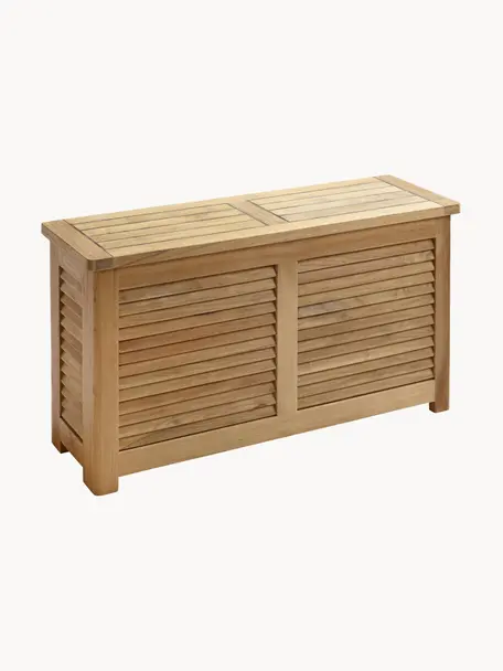 Wąska skrzynia do przechowywania z drewna tekowego Storage, Korpus: drewno tekowe, piaskowane, Drewno tekowe, S 90 x W 48 cm