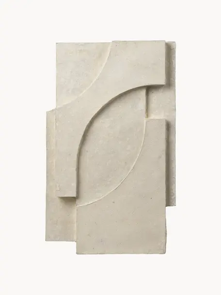 Decoración de pared Serif, Tejido de algodón, Beige claro, An 42 x Al 68 cm