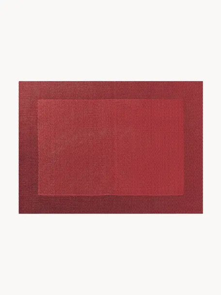 Kunststoffen placemats Trefl, 2 stuks, Kunststof (PVC), Roodtinten, B 33 x L 46 cm