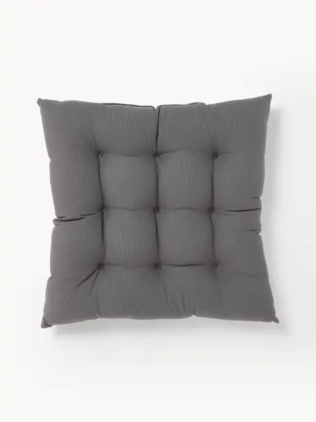 Cuscini sedia Ava 2 pz, Rivestimento: 100% cotone, Grigio scuro, Larg. 40 x Lung. 40 cm