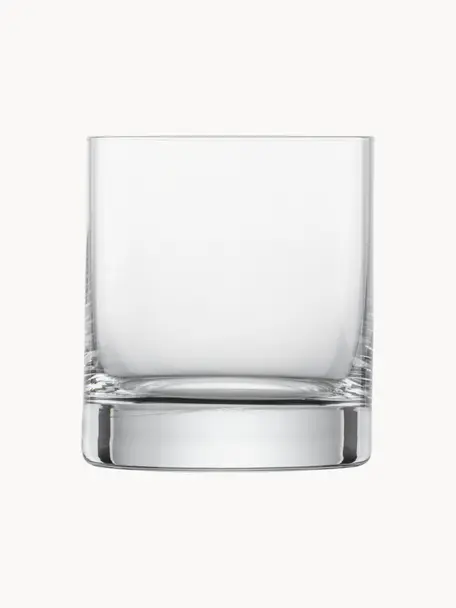 Kristall-Whiskygläser Tavoro, 4 Stück, Tritan-Kristallglas

Bring den Glanz von Kristallglas auf Deinen Esstisch! Das Glas ist außergewöhnlich transparent und schwer, dadurch fühlt es sich wertig an und sieht gleichzeitig auch noch gut aus. Zudem machen die filigranen Schliffe jedes Stück zu einem besonderen It-Piece, das sowohl praktisch als auch schön ist., Transparent, Ø 8 x H 9 cm, 300 ml