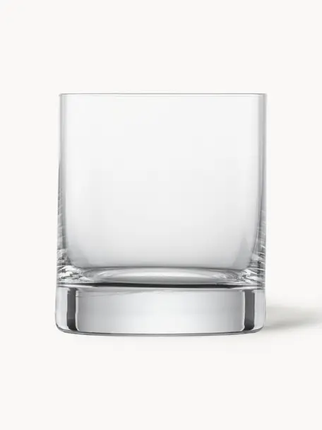 Verres à whisky en cristal Tavoro, 4 pièces, Verre cristal Tritan

Apportez l'éclat du cristal à votre table ! Ce verre est d'une transparence exceptionnelle et d'un poids agréable, ce qui lui donne une sensation de qualité et un aspect élégant. De plus, les coupes fines rendent chaque pièce unique, en faisant un objet à la fois pratique et esthétique, Transparent, Ø 8 x haut. 9 cm, 300 ml