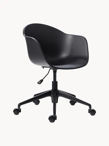 Krzesło biurowe Claire, Stelaż: metal malowany proszkowo, Czarny, S 66 x G 60 cm