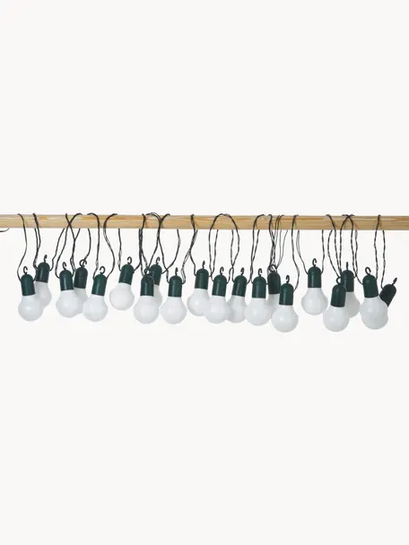 Outdoor LED lichtslinger Hooky, 1070 cm, Lampions: kunststof, Fitting: kunststof, Zwart, meerkleurig, L 1070 cm