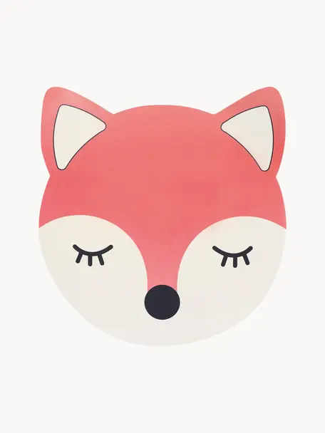 Placemat Fox, Kunststof, Rood, wit, zwart, B 38 x L 38 cm