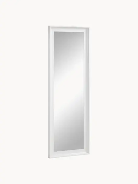 Nástěnné zrcadlo s rámem Romila, Bílá, Š 52 cm, V 153 cm