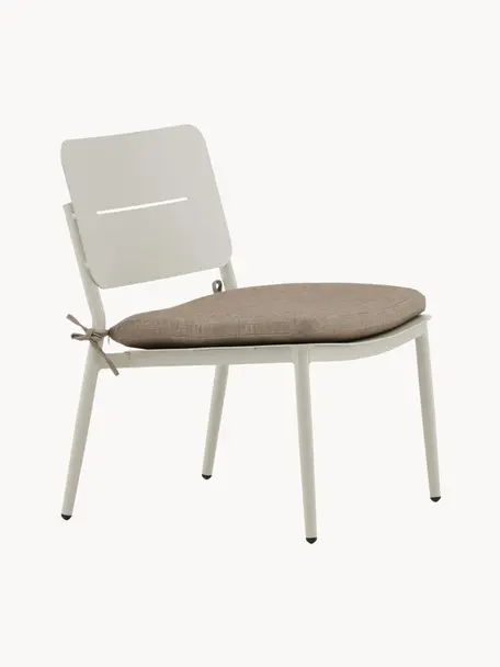 Fauteuil Lina in beige, Bekleding: 100% polyester, Frame: gelakt metaal, Geweven stof lichtbruin, beige, B 55 x H 74 cm