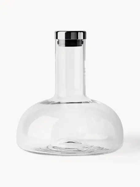 Carafe avec adapteur Norm, 1 L, Verre, acier inoxydable, Transparent, 1 L