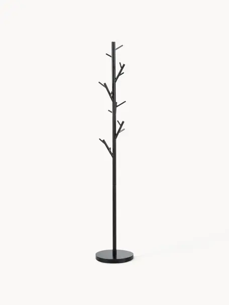 Stojan na oblečenie Tree, Oceľová tyč s práškovým náterom, Čierna, V 170 cm