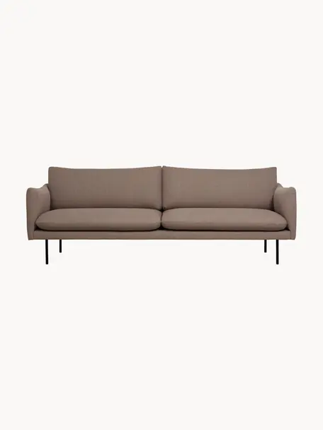 Sofa Moby (3-Sitzer), Bezug: Polyester Der hochwertige, Gestell: Massives Kiefernholz, FSC, Webstoff Greige, B 220 x T 95 cm