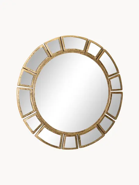 Specchio rotondo da parete con cornice in corda beige Citra