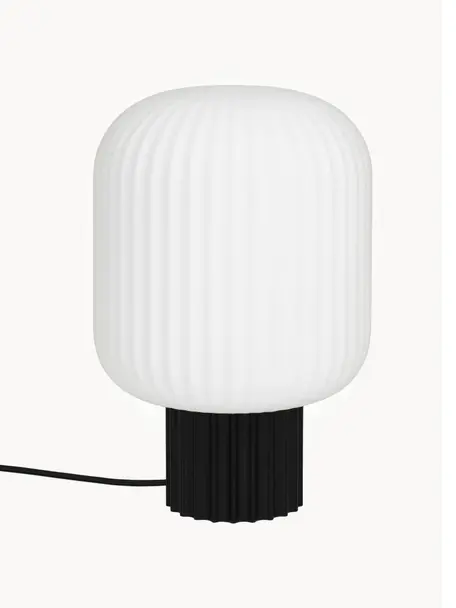 Petite lampe à poser Lolly, Blanc, noir, Ø 20 x haut. 30 cm