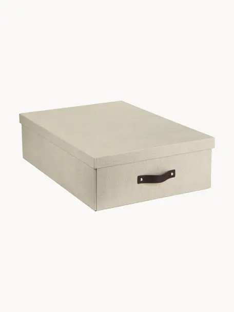 Úložná krabice Karolin, Světle béžová, tmavě hnědá, Š 39 cm, D 56 cm