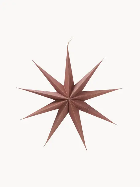 Ręcznie wykonana gwiazda dekoracyjna Kassia, Papier pochodzący z recyklingu, Brązowy, Ø 40 cm