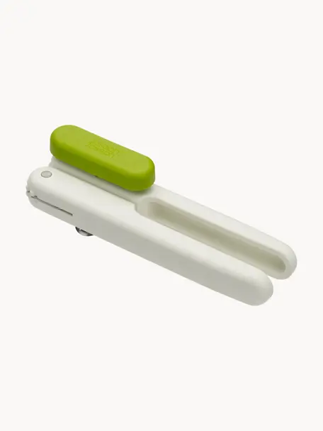 Abrelatas Pivote 3en1, Plástico, acero inoxidable cepillado, Off White, verde claro, An 6 x L 19 cm