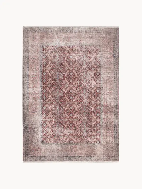 Tapis d'intérieur/d'extérieur avec motif ornemental Maurea, 70 % coton, 30 % polyester, Terracotta, larg. 80 x long. 150 cm (taille XS)