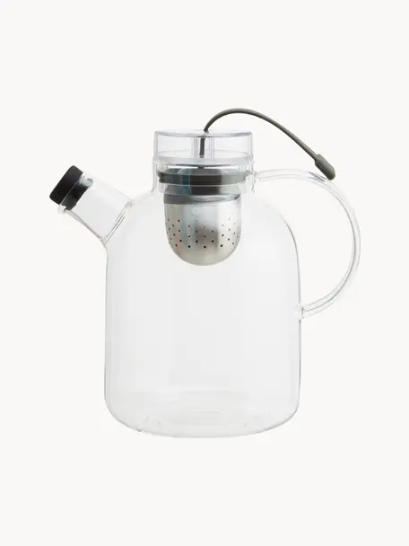 Glazen theepot Kettle met Theezeef, 1.5 L, Kan: glas, Transparant, 1,5 L