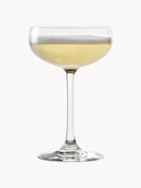 Křišťálové sklenice na šampaňské Elements, 6 ks, Křišťál, Transparentní, Ø 10 cm, V 15 cm, 230 ml