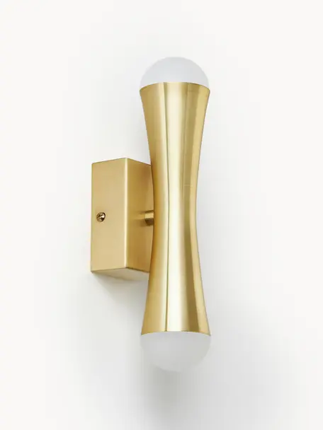 Kinkiet LED Elowyn, Stelaż: metal powlekany, Odcienie złotego, biały, S 6 x W 26 cm
