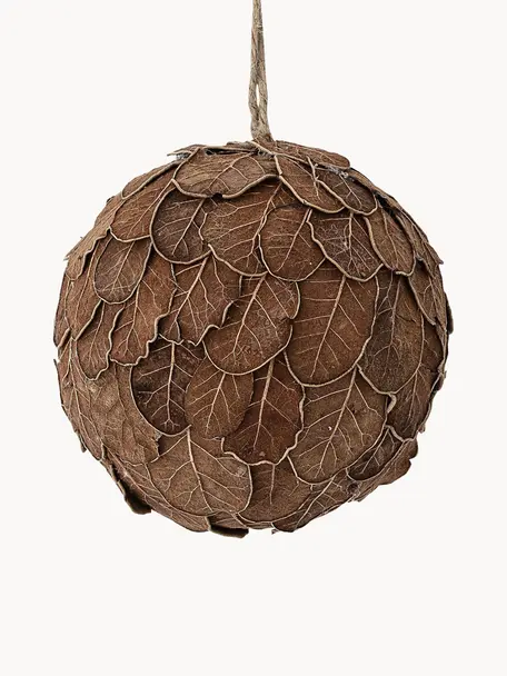 Weihnachtskugel Zada aus Holz, Holz, Dunkles Holz, Ø 11 x H 11 cm