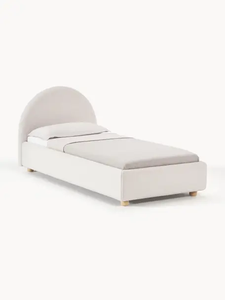 Jednolůžková postel s úložným prostorem Ebba, Světle béžová, Š 90 cm, D 200 cm