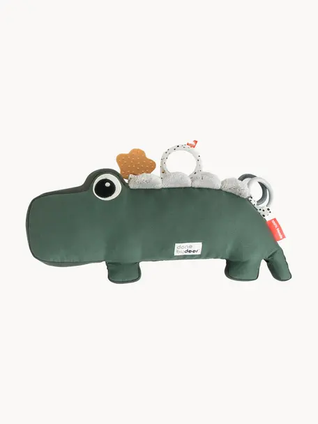 Peluche de juegos Tummy Time Croco, Funda: 50% algodón, 50% poliéste, Verde salvia, An 41 x Al 18 cm