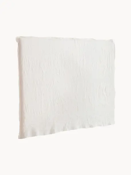 Tête de lit en lin Palma, Tissu blanc, larg. 160 x haut. 122 cm