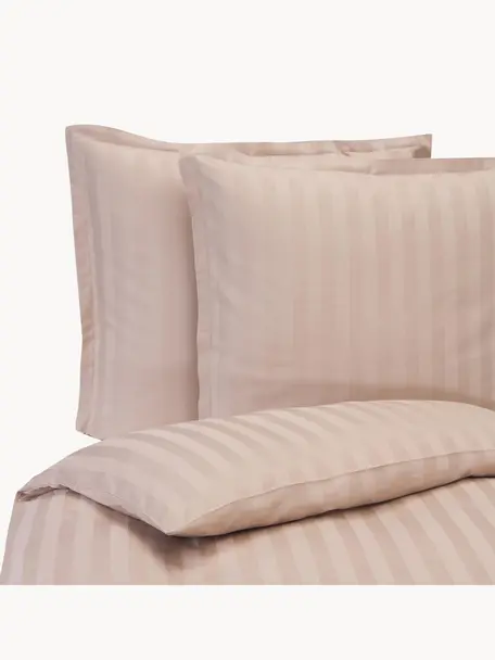 Copripiumino in raso color talpa Willa, Tessuto: raso Densità del filo 250, Taupe, Larg. 240 x Lung. 220 cm
