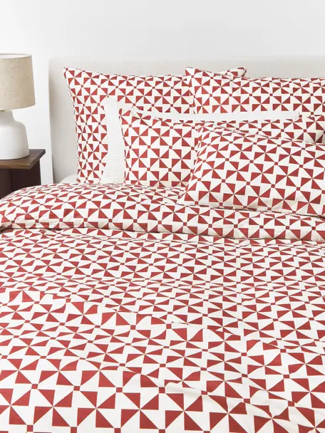 Funda nórdica de algdón Benson, Rojo, Cama 150/160 cm (240 x 220 cm)