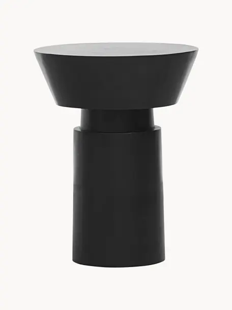 Stolik pomocniczy z metalu Nanded, Aluminium powlekane, Czarny, Ø 40 x W 50 cm