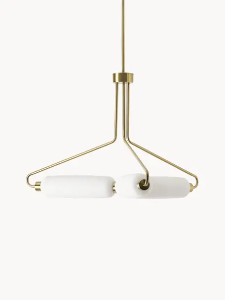 Lampa wisząca LED Tate, Odcienie złotego, biały, Ø 82 x W 83 cm