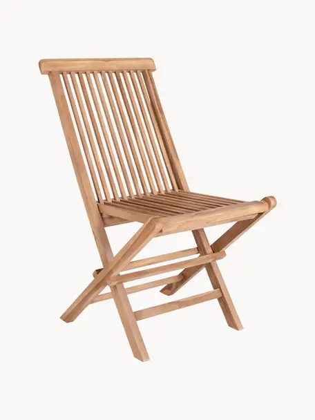 Składane krzesło ogrodowe z drewna tekowego Toledo, 2 szt., Drewno tekowe, Drewno tekowe, S 46 x G 62 cm