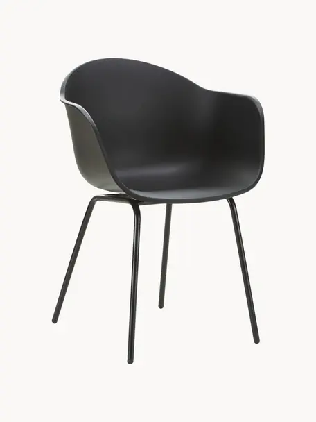 Zahradní židle Claire, Černá, Š 60 cm, H 54 cm