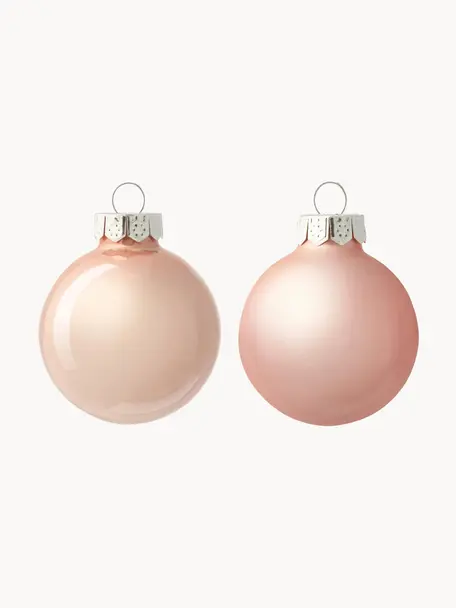 Ensemble de boules de Noël Evergreen, Rose blush, Ø 10 cm, 4 pièces