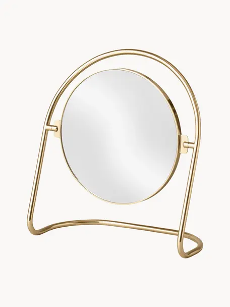 Miroir de maquillage rond Nimbus, Laiton, larg. 24 x haut. 26 cm