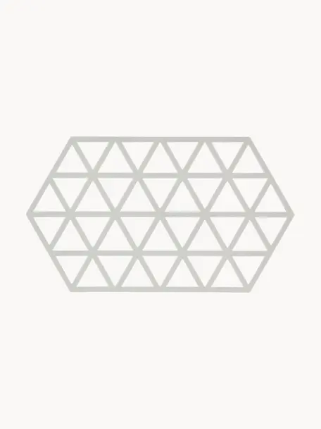 Salvamanteles de silicona Triangle, Silicona, Gris claro, L 24 x An 14 cm