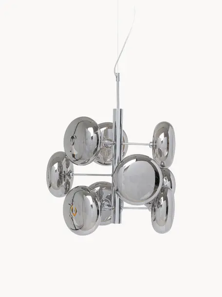 Lámpara de techo Headlight, Anclaje: metal recubierto, Estructura: metal recubierto, Cable: plástico, Cromo, Ø 53 x Al 155 cm