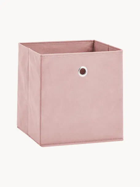 Caja Lisa, Tapizado: tela sin tejer, Estructura: cartón, metal, Rosa, An 28 x Al 28 cm