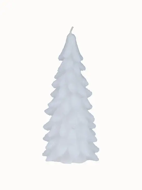 Decoratieve kerstkaars Tree, Was, Sneeuwwit, Ø 10 x H 20 cm