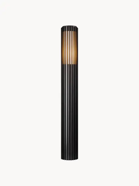 Borne lumineuse Aludra, Noir, Ø 12 x haut. 95 cm