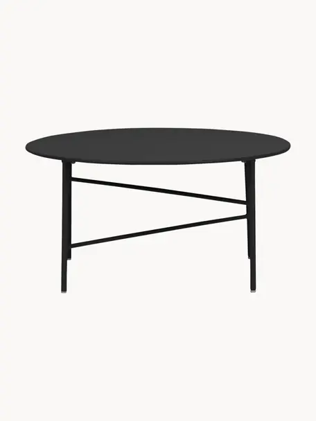 Garten-Couchtisch Vitus aus Metall, Metall, beschichtet, Schwarz, Ø 70 x H 35 cm