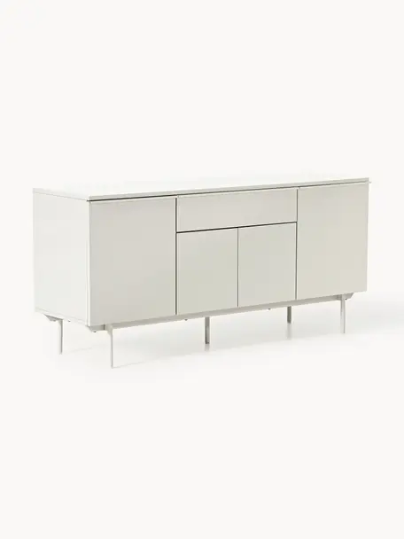 Credenza in legno Elona, Beige chiaro, Larg. 200 x Alt. 75 cm