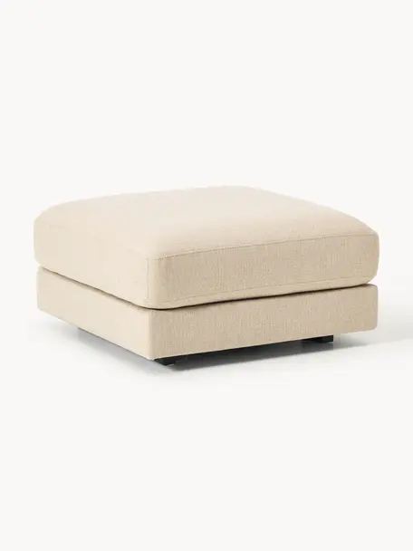 Sofa-Hocker Tribeca, Bezug: 100 % Polyester Der hochw, Gestell: Massives Kiefernholz, Webstoff Beige, B 80 x H 40 cm