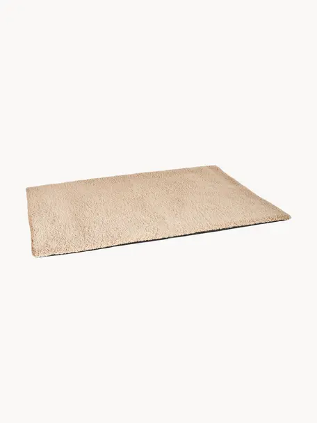 Couverture matelassée antidérapante pour animaux de compagnie Teddy, tailles variées, Tissu peluche (100 % polyester), Beige clair, larg. 50 x long. 70 cm